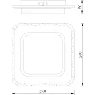 MasterLED Galaxis Falcon 35 W-os 24x24x5 cm fekete-fehér LED távirányítós mennyezeti lámpa