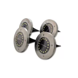   MasterLED Földbe szúrható 1 2 W-os kerek napelemes lámpa 16 SMD