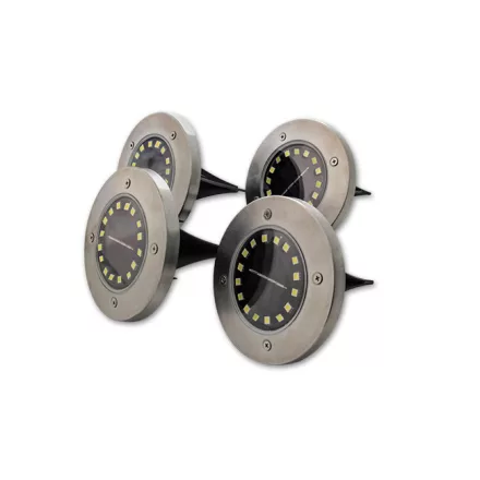 MasterLED Földbe szúrható 1 2 W-os kerek napelemes lámpa 16 SMD