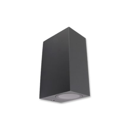 MasterLED Lida 150x92 sötétszürke szögletes oldalfali lámpa GU10-es foglalattal