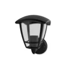 MasterLED Niko fekete kültéri oldalfalra helyezhető lámpa E27-es foglalattal