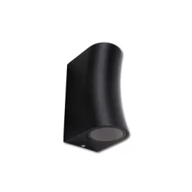   MasterLED Dora oldalfalra helyezhető fekete matt kültéri lámpatest ívelt oldalú két irányba világító cserélhető fényforrással