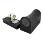 MasterLED Dora oldalfalra helyezhető fekete matt kültéri lámpatest ívelt oldalú két irányba világító cserélhető fényforrással