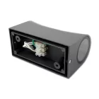 MasterLED Dora oldalfalra helyezhető szürke matt kültéri lámpatest ívelt oldalú két irányba világító cserélhető fényforrással