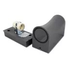 MasterLED Dora oldalfalra helyezhető szürke matt kültéri lámpatest ívelt oldalú két irányba világító cserélhető fényforrással