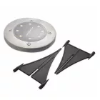 MasterLED Földbe szúrható 0 8 W-os kerek napelemes lámpa 8 SMD