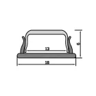 Masterled LED  Alumínium Profil, Rugalmas 2m, Eloxált 