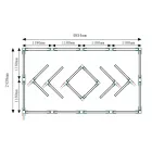 Berge Hexagon LED Garázsvilágító, 210W 2430x4850mm, 6500K