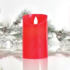 Eurolamp karácsonyi piros elemes gyertya 12,5x7,5cm 2db