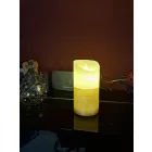 Eurolamp karácsonyi piros elemes gyertya 12,5x7,5cm 2db