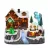 Eurolamp FOLYÓVAL ÉS KIS VONATTAL RENDELKEZŐ viskó, ZENÉVEL ÉS MOZGÁSSAL, 3xAA ELEMMEL, 35x24,5x28,5cm