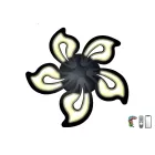 Lucero Sebastian 173 W-os 65 cm átmérőjű fekete LED távirányítós és mobil applikációval vezérelhető mennyezeti lámpa