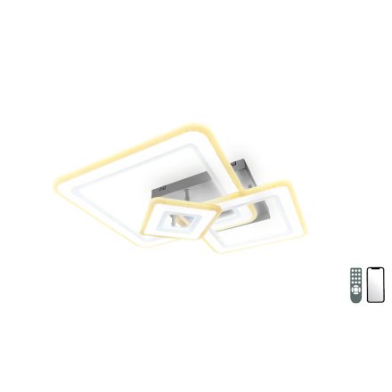 Lucero Ryder 130 W-os 50 cm átmérőjű fehér LED távirányítós és mobil applikációval vezérelhető mennyezeti lámpa