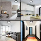 MasterLED Solen Ø330 mm kerek fekete mennyezeti lámpa E27 foglalattal