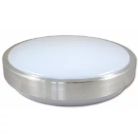   MasterLED Solen Ø330 mm kerek ezüst színű mennyezeti lámpa 2xE27 foglalattal beépített mozgásérzékelővel