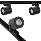 MasterLED Abi fekete sínre szerelhető lámpa GU10-es foglalattal