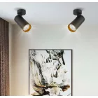 MasterLED Eris fekete-arany mennyezeti lámpa keret GU10-es foglalattal