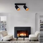 MasterLED Eris fekete-arany mennyezeti 2-es lámpa keret GU10-es foglalattal