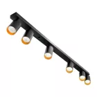 MasterLED Eris fekete-arany mennyezeti 6-os lámpa keret GU10-es foglalattal