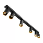 MasterLED Eris fekete-arany mennyezeti 6-os lámpa keret GU10-es foglalattal