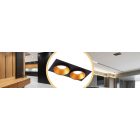 MasterLED Taris fekete-arany színű dupla spot keret GU10-es foglalattal