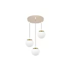 MasterLED Bali 12-50 cm 3xE27 foglalatú Bézs+Arany színű mennyezeti lámpa