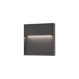   MasterLED Santiago 4 W-os sötétszürke négyzet alakú oldalfali lámpa