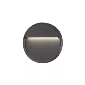   MasterLED Santiago 4 W-os sötétszürke kör alakú oldalfali lámpa