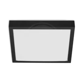   MasterLED Solen 270x270 mm négyzet alakú fekete mennyezeti lámpa 2xE27 foglalattal