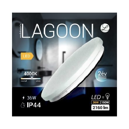 Lagoon 36 W-os ø350 mm kerek natúr fehér mennyezeti lámpa IP44-es védettségű