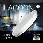 Lagoon 12 W-os ø230 mm kerek natúr fehér mennyezeti lámpa IP44-es védettségű
