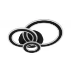 Lucero Chase 115 W-os 50 cm átmérőjű fekete LED távirányítós és mobil applikációval vezérelhető mennyezeti lámpa