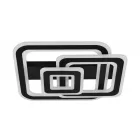 Lucero Marshall 140 W-os 50 cm átmérőjű fekete LED távirányítós és mobil applikációval vezérelhető mennyezeti lámpa