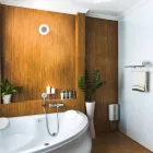 Videx Lena 15 W-os ø190 mm kerek natúr fehér fehér mennyezeti lámpa IP65-ös védettségű