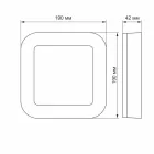 Videx Vika 15 W-os 190x190 mm négyzet alakú natúr fehér fehér mennyezeti lámpa IP65-ös védettségű