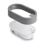 Videx Dana 15 W-os 215x127 mm ovális natúr fehér antracit színű mennyezeti lámpa IP65-ös védettségű