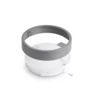 Videx Inga 18 W-os ø220 mm kör alakú natúr fehér antracit színű mennyezeti lámpa IP65-ös védettségű