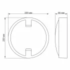 Videx Inga 18 W-os ø220 mm kör alakú natúr fehér antracit színű mennyezeti lámpa IP65-ös védettségű