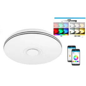   MasterLED Nevada 72 W-os 50 cm fehér LED távirányítós mennyezeti lámpa