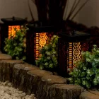 MasterLED Dekoratív napelemes négyzet alakú lánglámpa