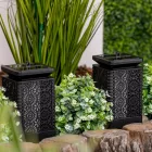 MasterLED Dekoratív napelemes négyzet alakú lánglámpa