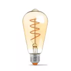 Videx Filamentszálas ST64 LED izzó 4 W-os meleg fehér E27-es foglalattal