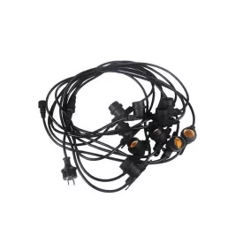   MasterLED Girlanda LED 10 m hosszúrságú 20x E27-es foglalatot tartalmazó sorolható fényfüzér