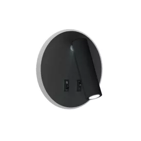   Strühm Otello C ø146 mm kerek meleg fehér/natúr fehér fekete fali lámpa