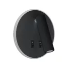 Strühm Otello C ø146 mm kerek meleg fehér/natúr fehér fekete fali lámpa