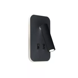   Strühm Otello D 186x105 mm szögletes meleg fehér/natúr fehér fekete fali lámpa