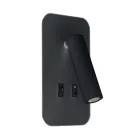 Strühm Otello D 186x105 mm szögletes meleg fehér/natúr fehér fekete fali lámpa