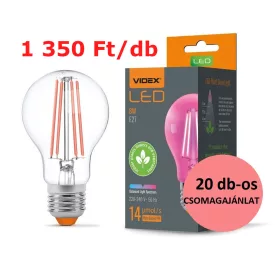   Videx Fito Filament szálas növénynevelő Led 20 db-os 8 W-os E27-es foglalattal csomagajánlat