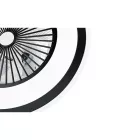 MasterLED Rodos 72 W-os 600 mm fekete-fehér LED távirányítós mennyezeti lámpa beépített ventillátorral