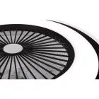 MasterLED Rodos 72 W-os 600 mm fekete-fehér LED távirányítós mennyezeti lámpa beépített ventillátorral